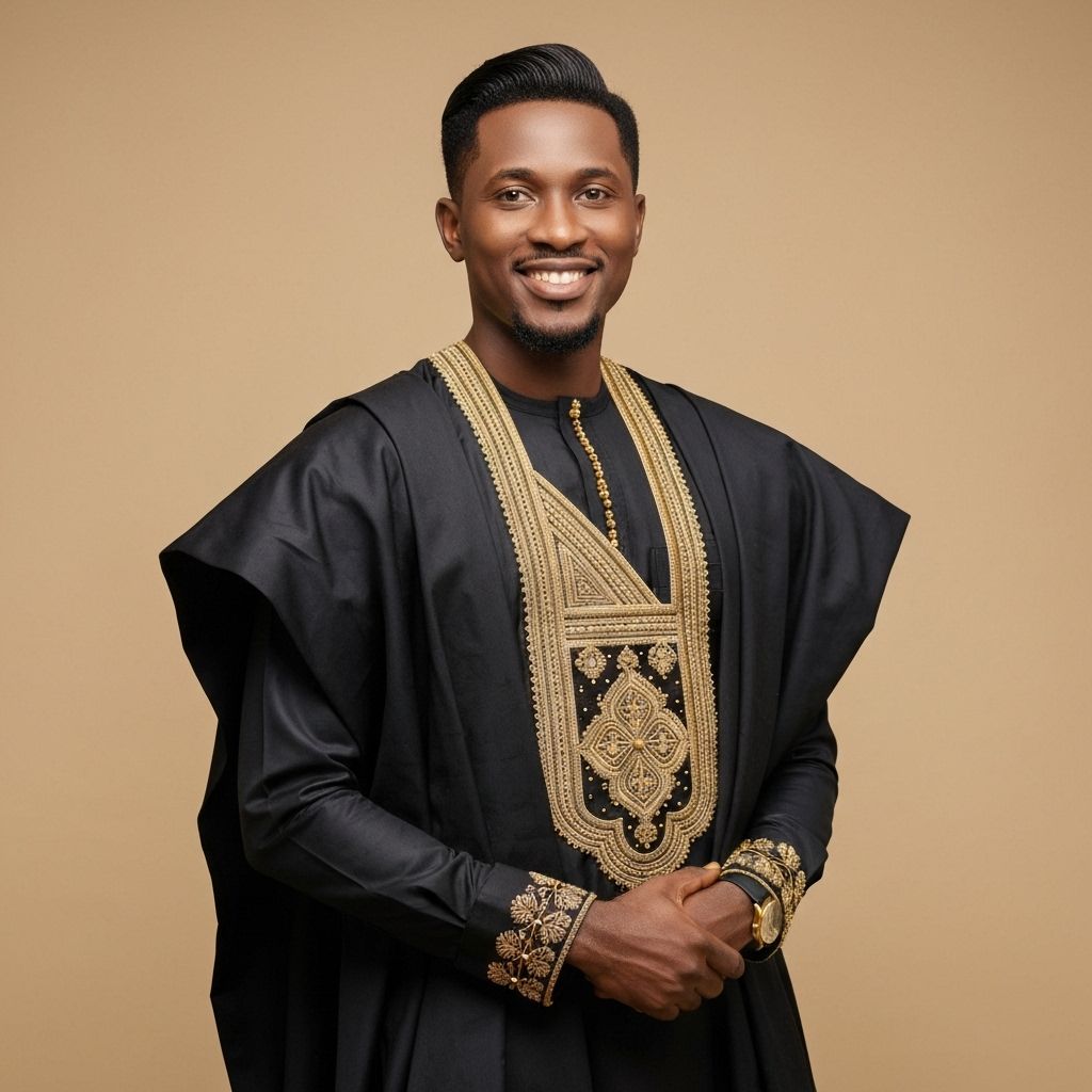 Black Agbada Set Premium