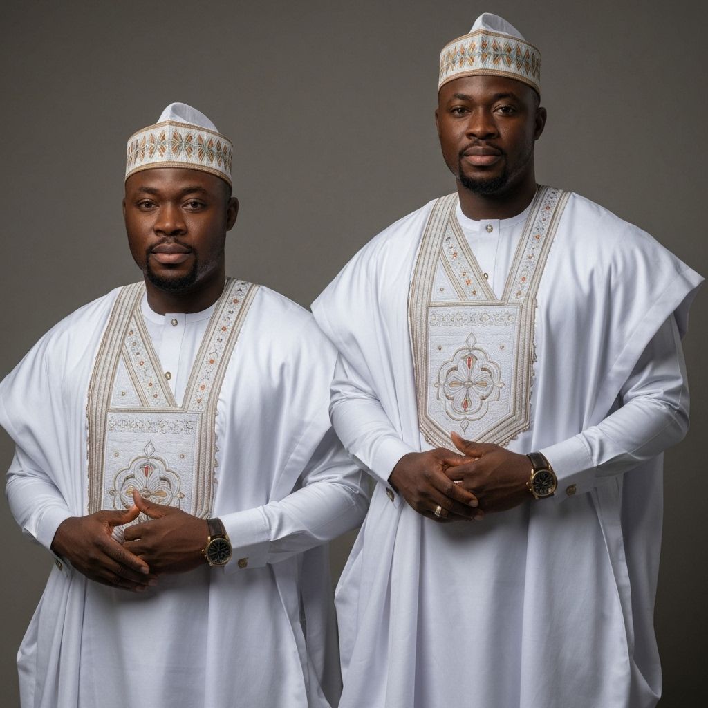 Premium Agbada Set - White